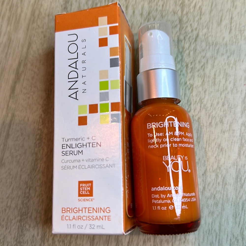 Andalou Naturals Brightening Luminous Eye Serum and Enlighten Serum 11fl oz